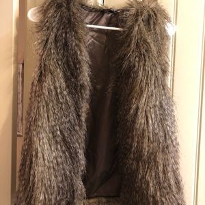 Faux fur vest